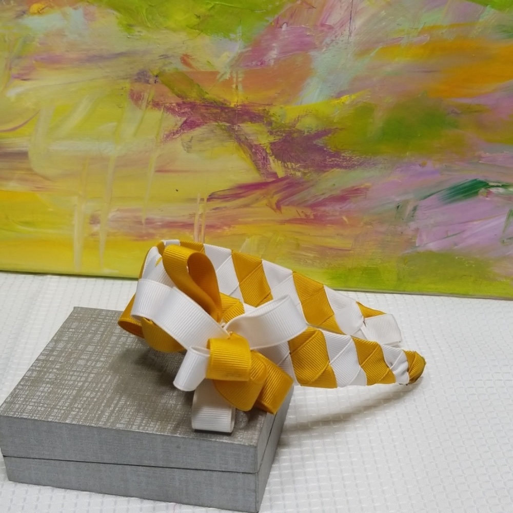 Grosgrain Ribbon Woven Headband 1 1/2inch headband